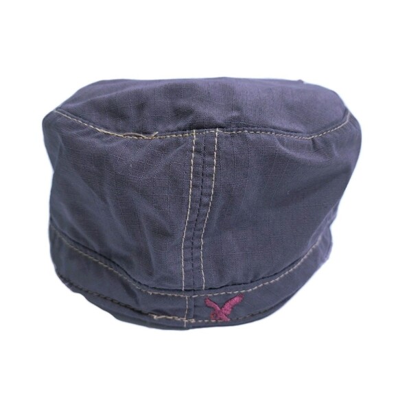 American Eagle Hat Military Style Cabbie Purple Violet Distressed Cap - Picture 4 of 9